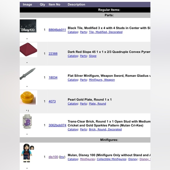 Lego Disney 100 Mulan - Picture 5 of 7